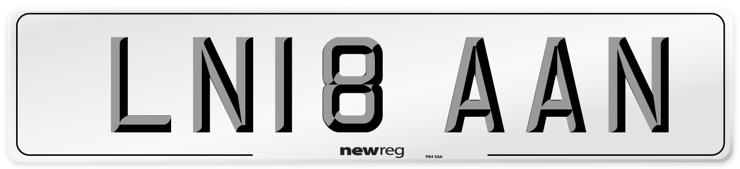 LN18 AAN Number Plate from New Reg
